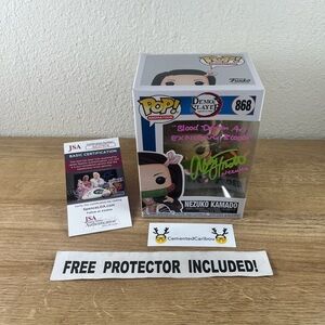 Nezuko Kamado Funko Pop #868 Demon Slayer Anime COA Signed Autograph MINT